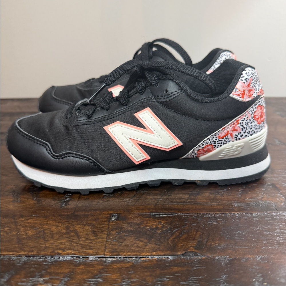 New Balance Women's 515 V3 Sneakers in Black Leopard Floral Size 5
